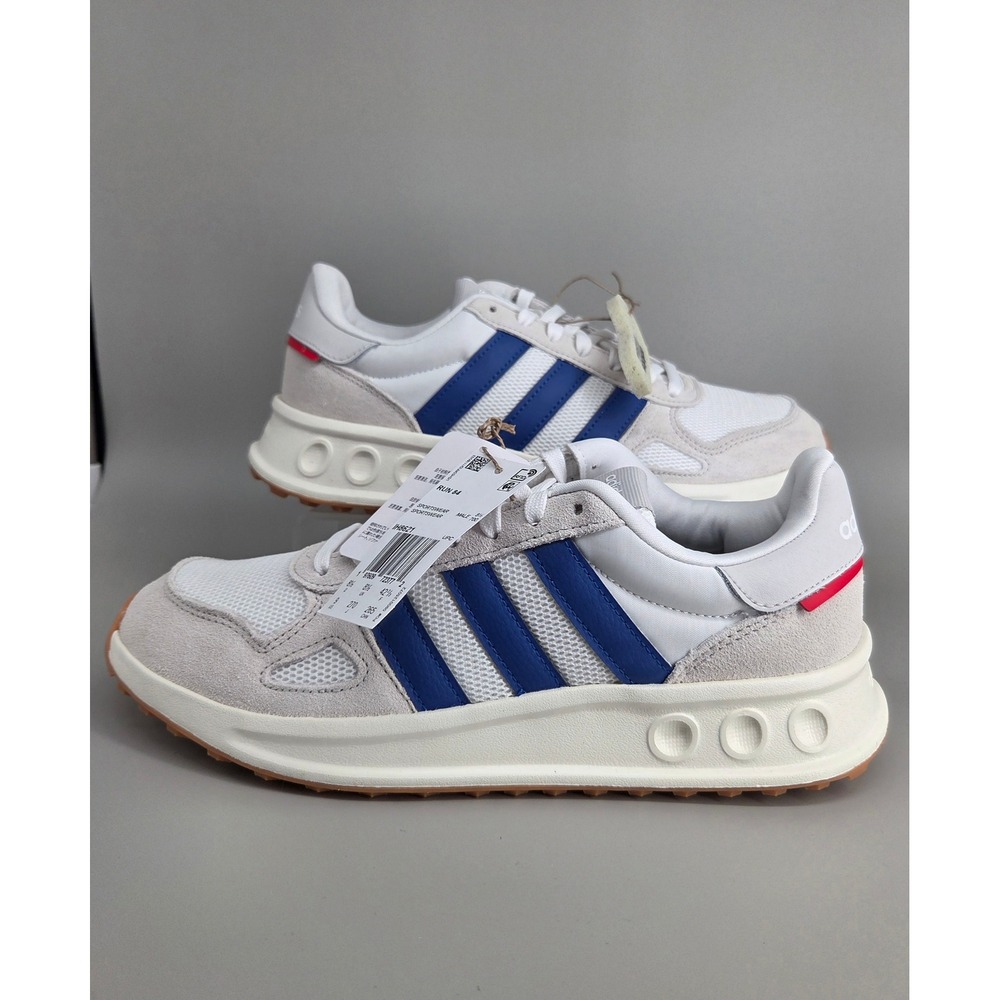 Adidas Run 84 Sneakers Mens 9 White Blue Suede Mesh Retro Lifestyle IH8621 NEW
